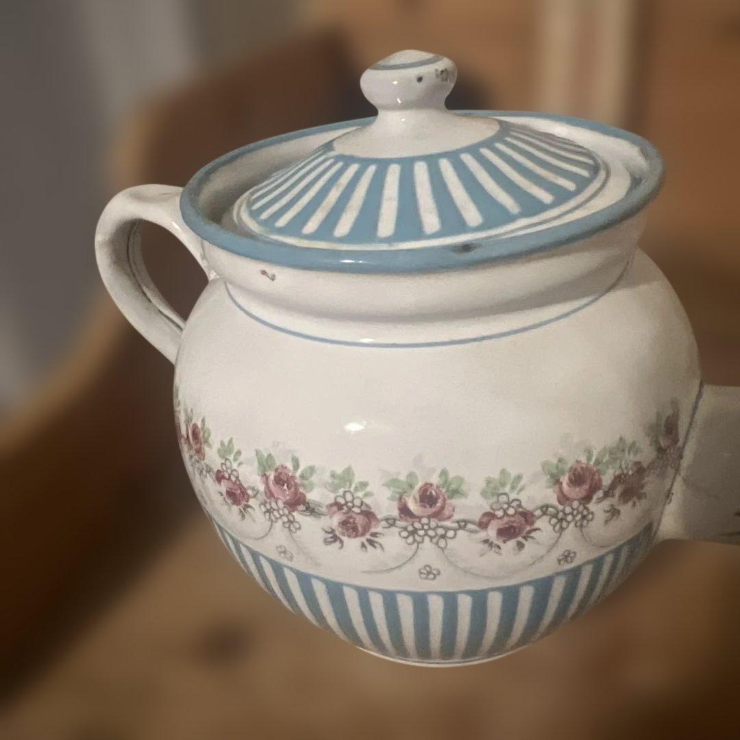 激レア　アンティーク　ローズガーランド　ティーポット