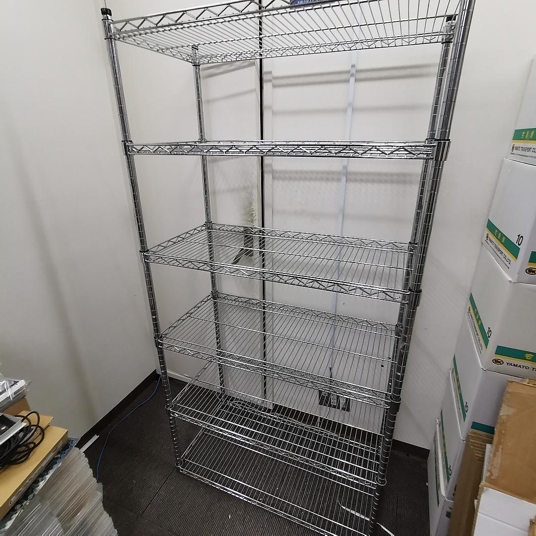 dywxb609　幅90cm　スチールラック 5段 シルバー 値引き交渉可