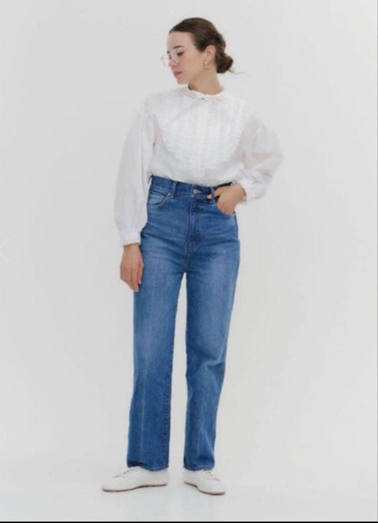 yori Audreyテーパードデニム36