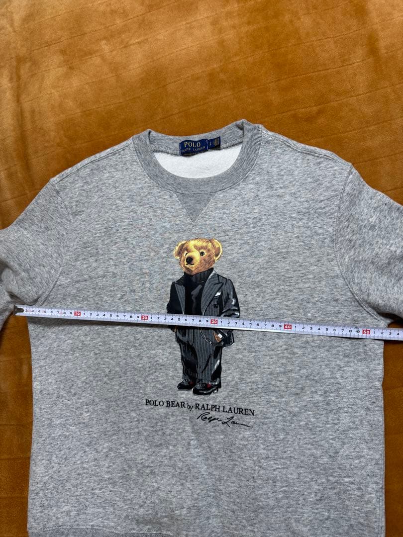 試着のみポロラルフローレン ポロベア スウェット グレー 裏起毛 トレーナー