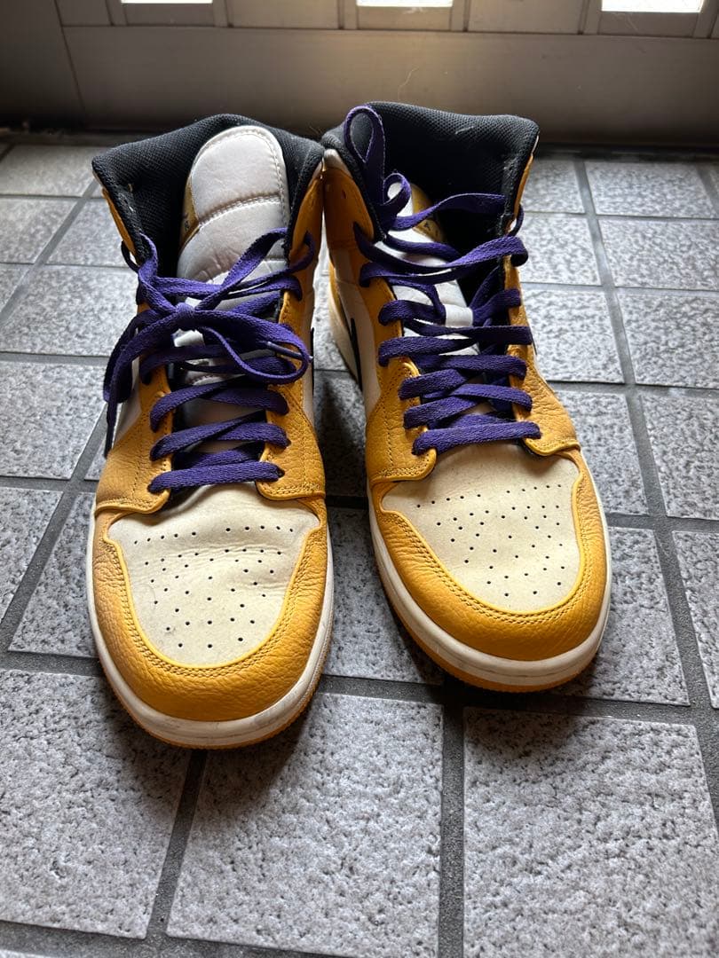 【希少】air jordan1 mid Lakers エアージョーダン1 黄色