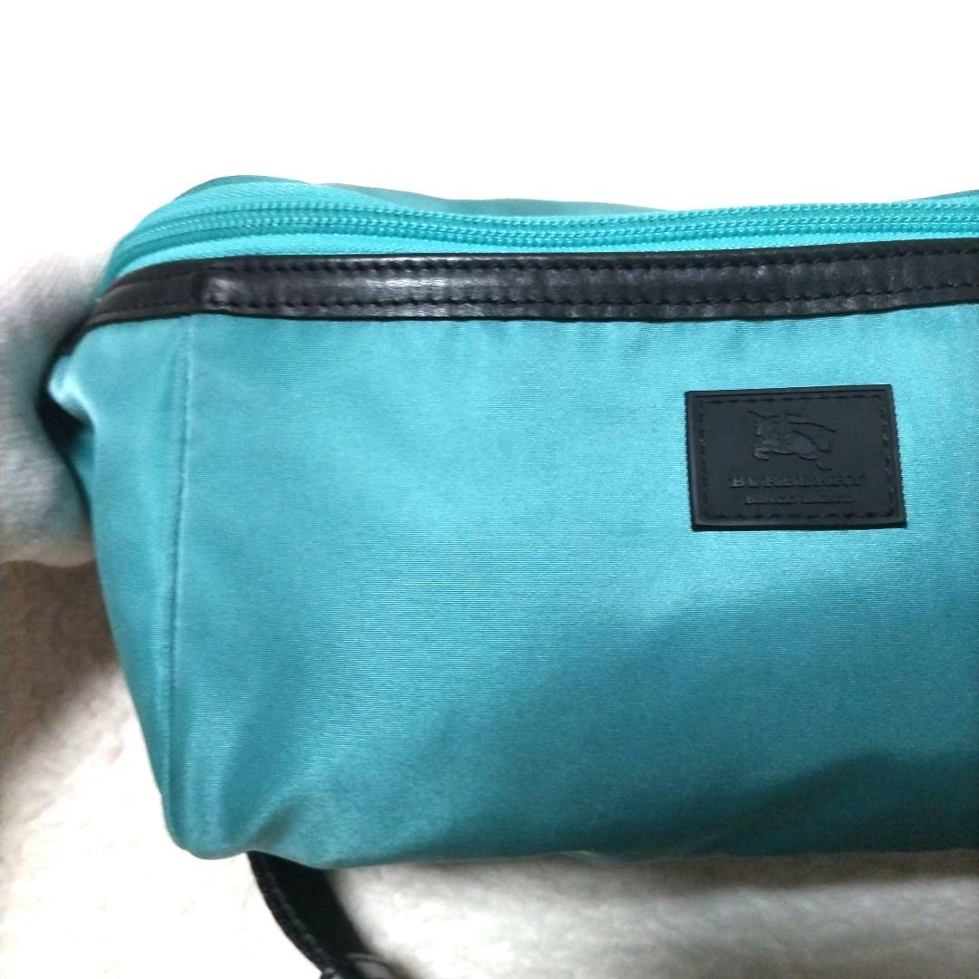 【希少色】バーバリーブラックレーベル ノバチェック ホースロゴ ウエストバッグ