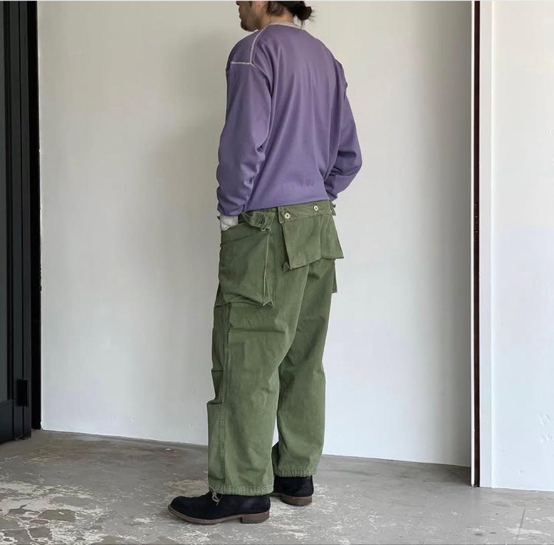 美品　HERILL へリル　スビンコットンスウェット　トレーナー　パープル　長袖