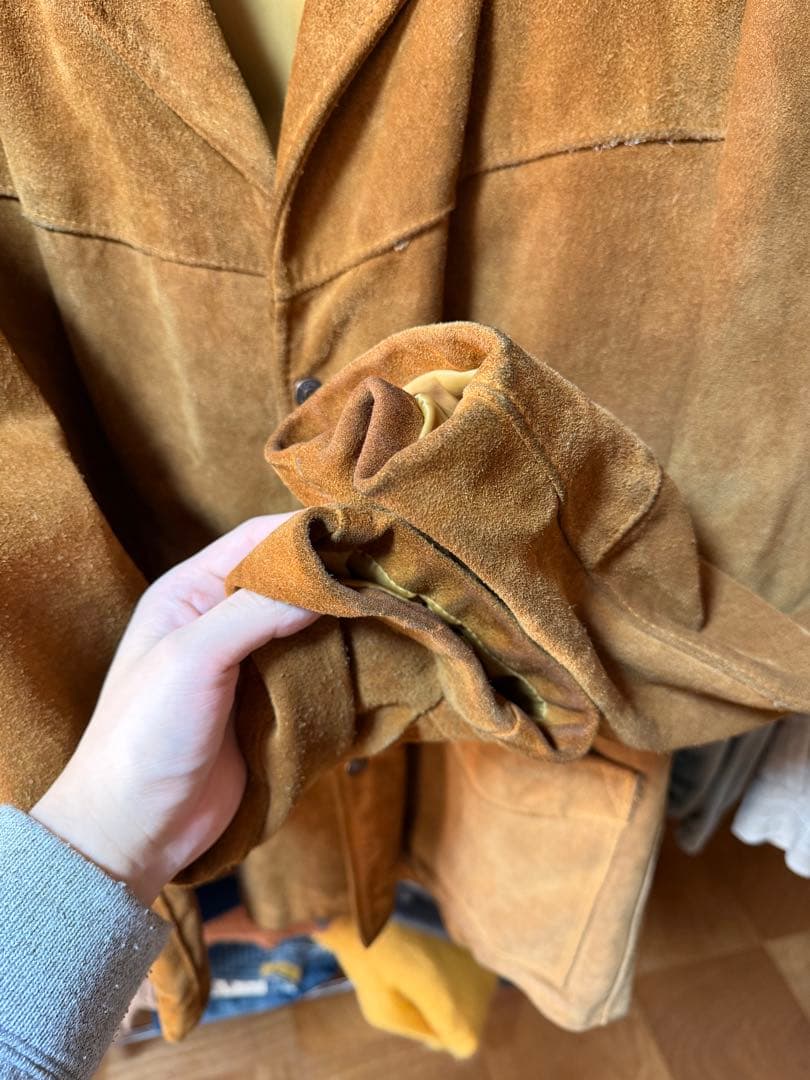 【90sビンテージ】Schottスエードレザージャケット42 (XL相当)