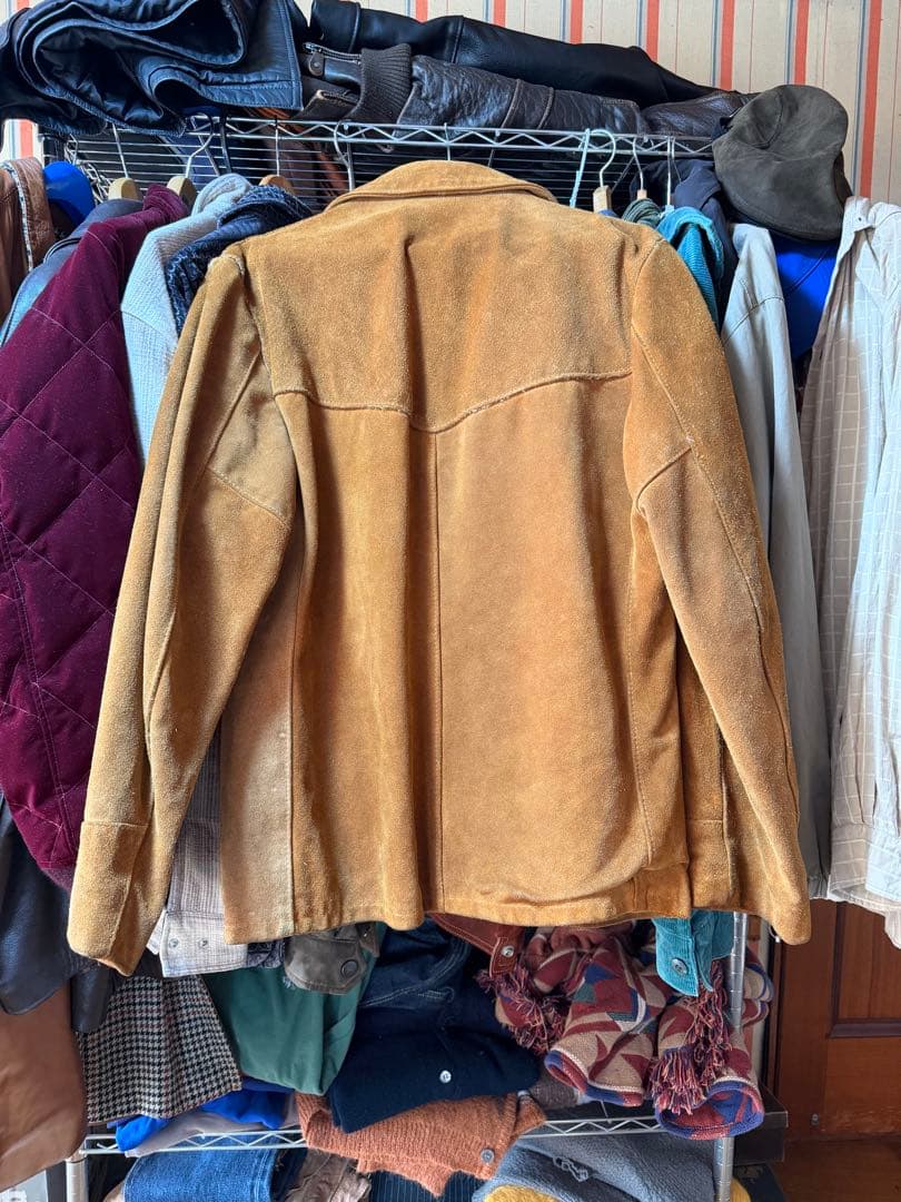 【90sビンテージ】Schottスエードレザージャケット42 (XL相当)