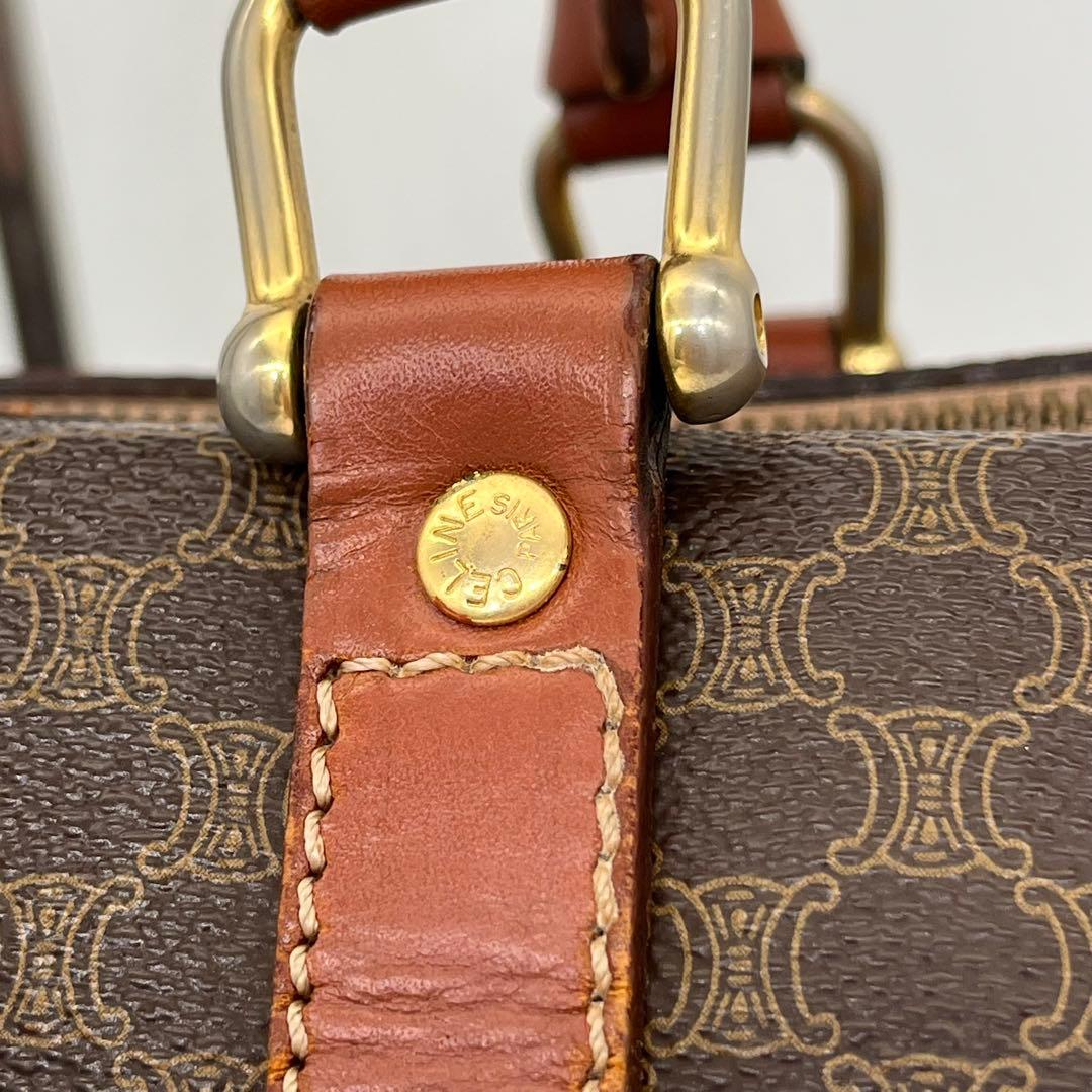 CELINE ハンドバッグ ボストンバッグ マカダム柄 トリオンフ PVC