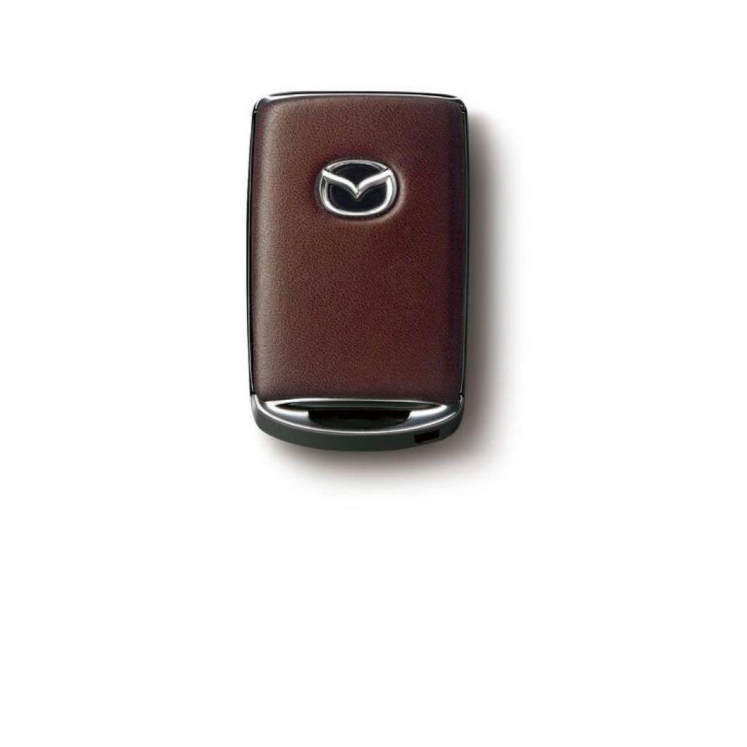 マツダ　キーシェル　純正　ブラウンレザー　キーカバー　本革