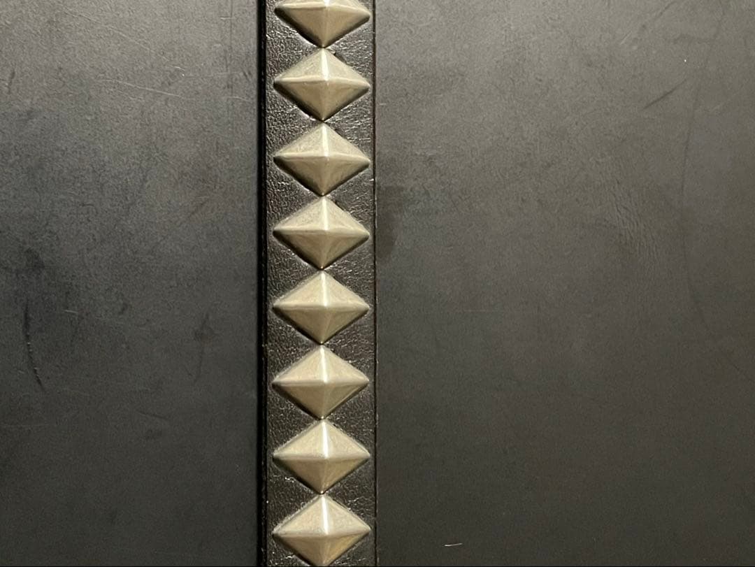 UNDERCOVER ナロースタッズレザーベルト 黒