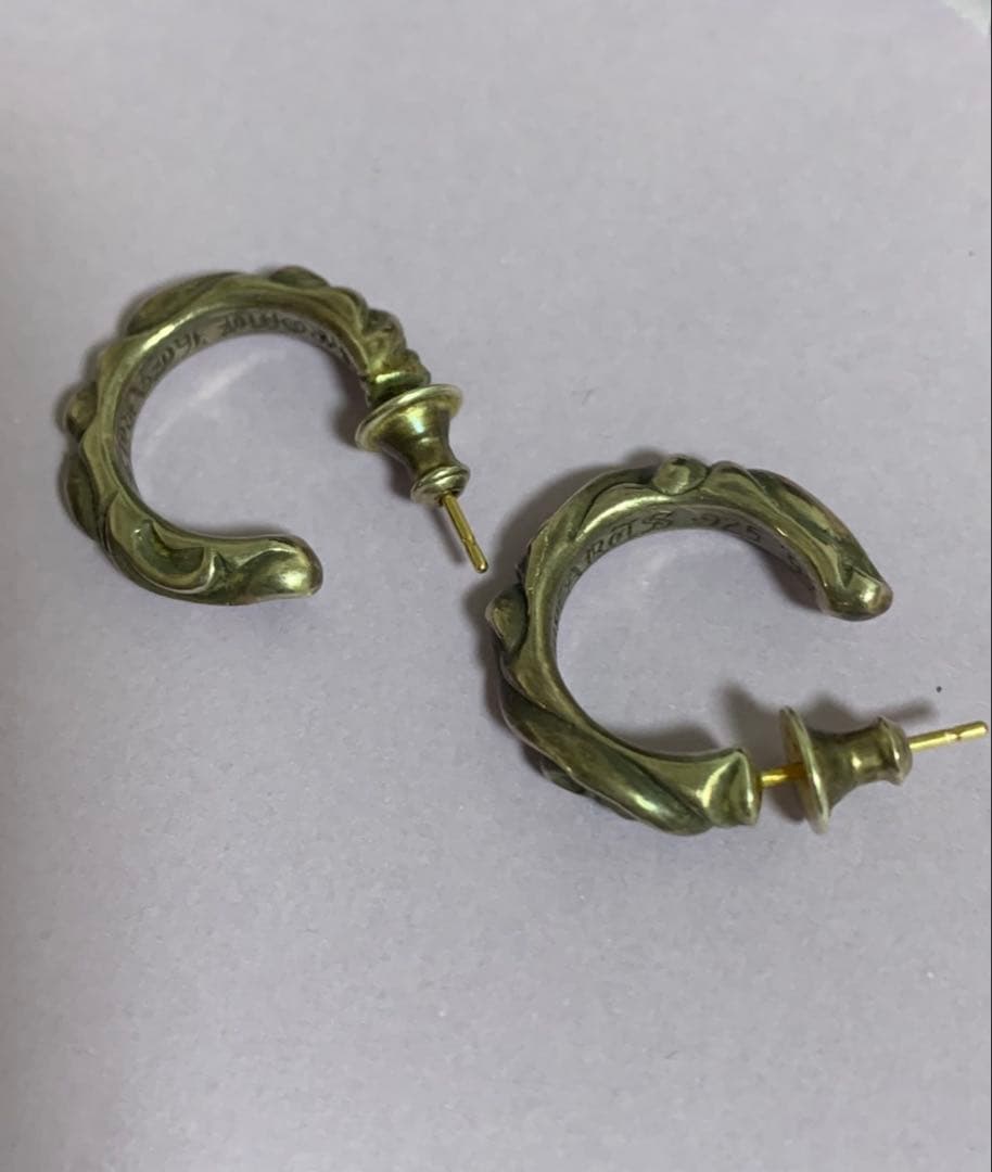 Chrome Hearts フープピアス シルバー925正規品