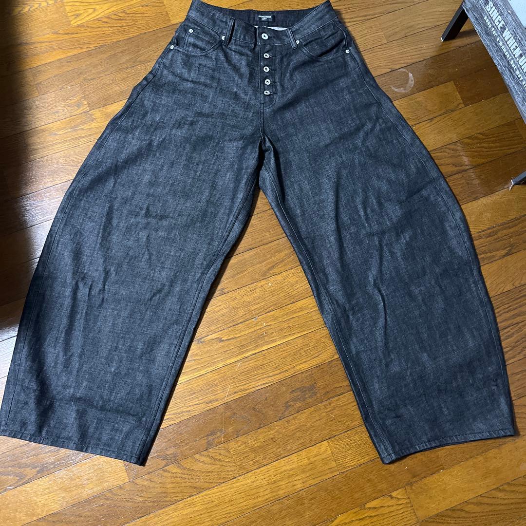 Peoplesense インディゴジーンズ　ワイドパンツ　バギー