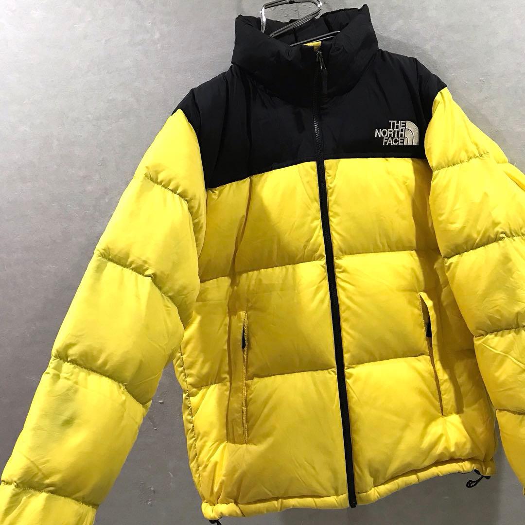 THE NORTH FACE ヌプシ ダウンジャケット 黄黒 L