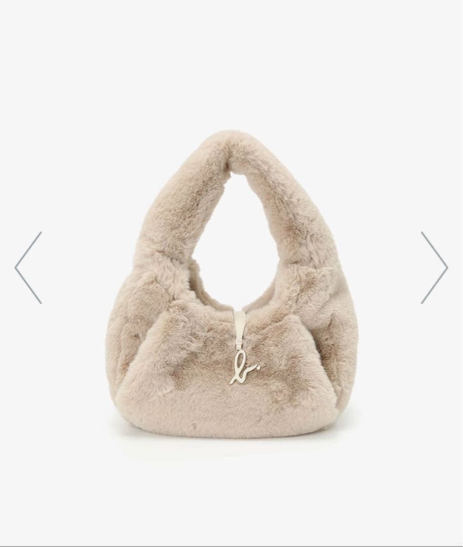 agnes b. ファーバッグ ベージュ 未使用タグ無し