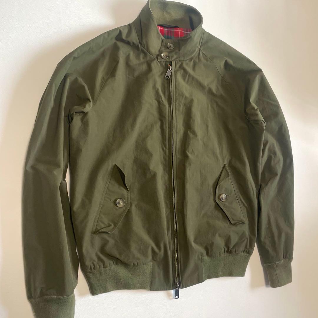 美品【バラクータ】スイングトップ ジャケット カーキ チェック 赤 38