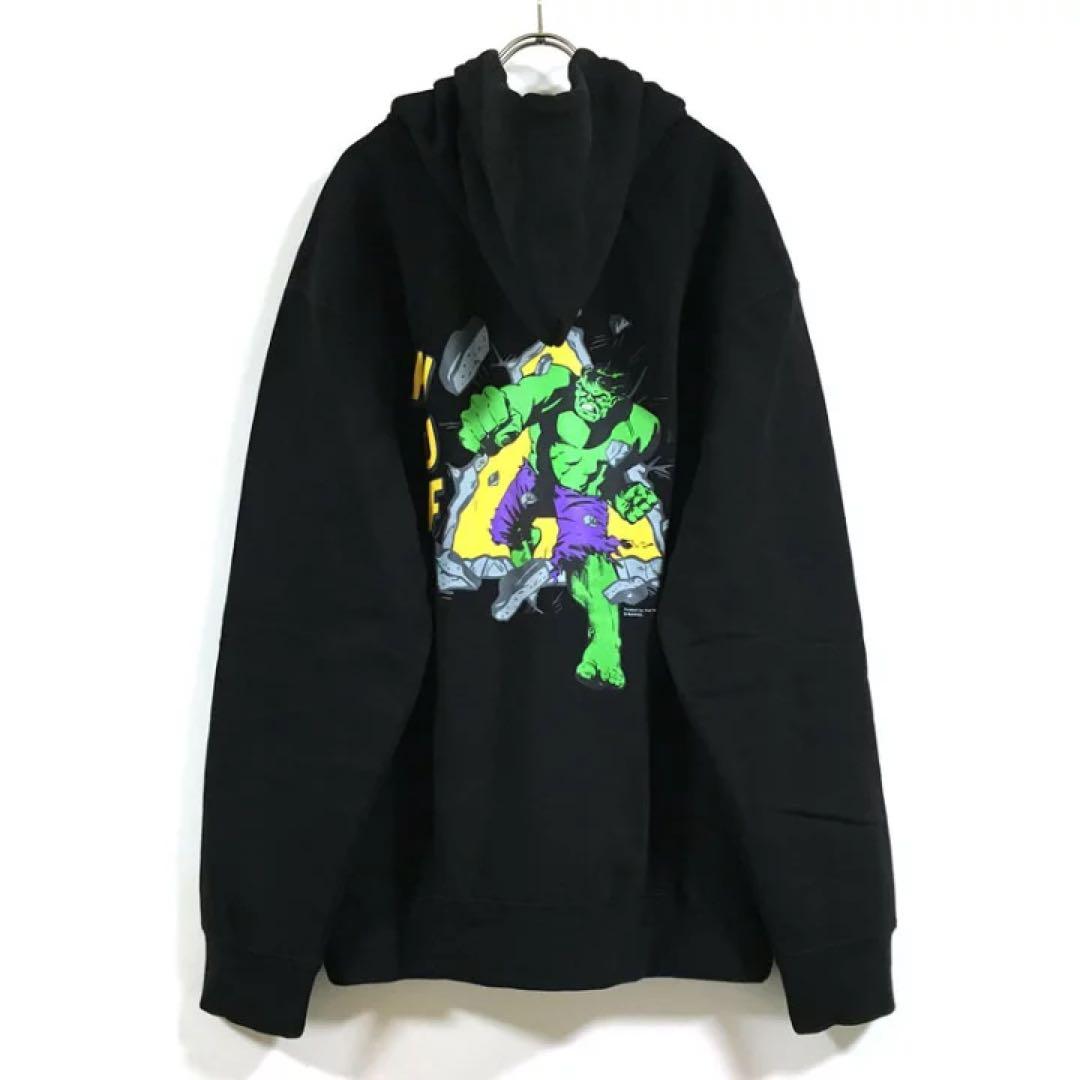 新品 HUF × MARVEL コラボ パーカー メンズ ブラック L