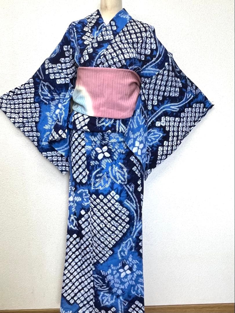有松鳴海絞り　浴衣　（211）