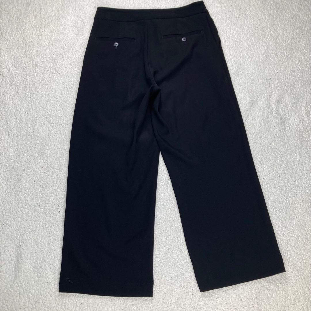 23区 ノーカラージャケット PLST ワイドパンツ セットアップ 濃紺 黒