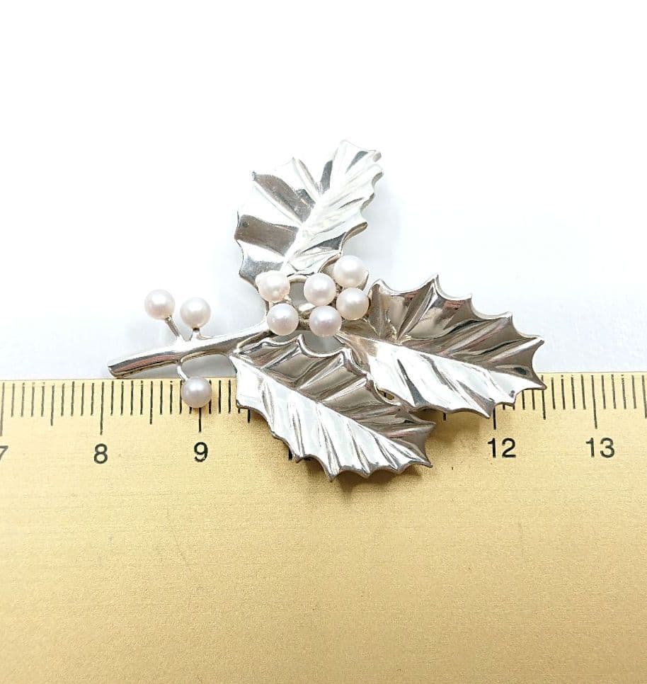 ほぼ未使用◎ ティファニー パール リーフ ブローチ No.13500