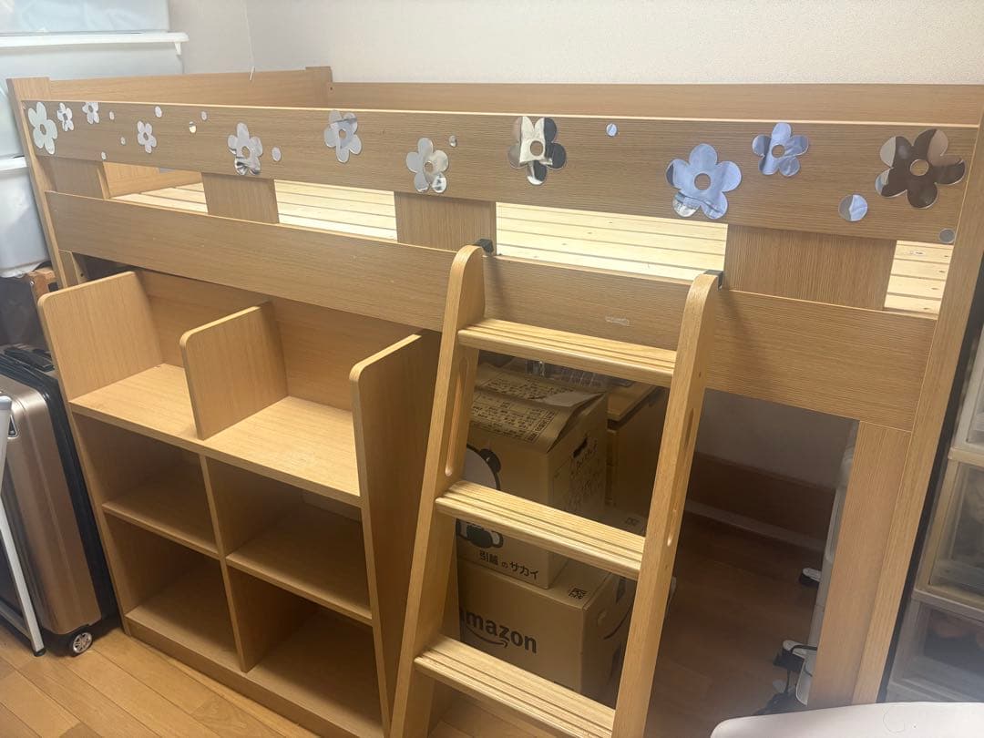 木製ロフトベッド　　ナチュラルウッド　京都府南部　4点セット　近隣引き渡し限定