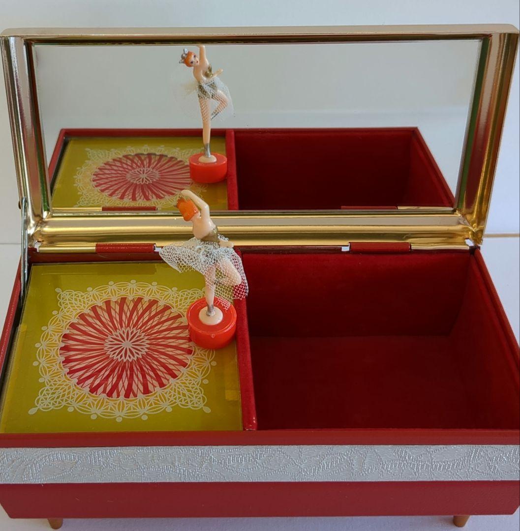 美品　昭和レトロ（希少）バレリーナ　オルゴール　小物入れ 　禁じられた遊び