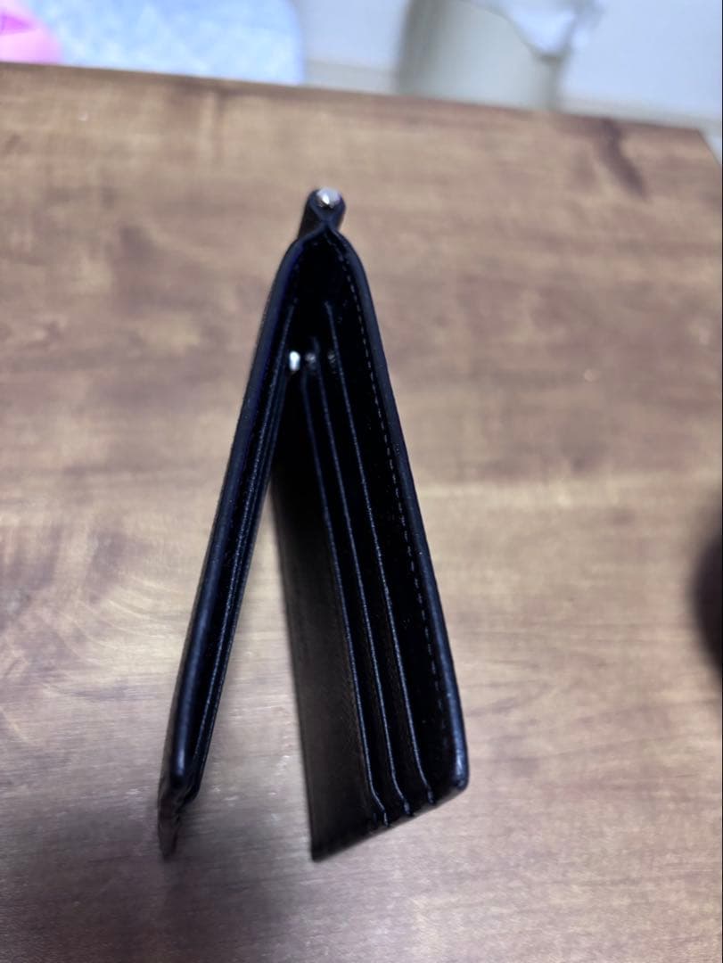 SAINT LAURENT 黒レザー マネークリップ