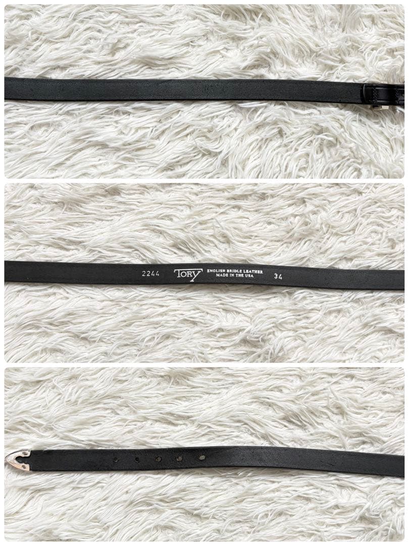 美品　TORY LEATHER トリーレザー ナロー ウエスタン ベルト W34