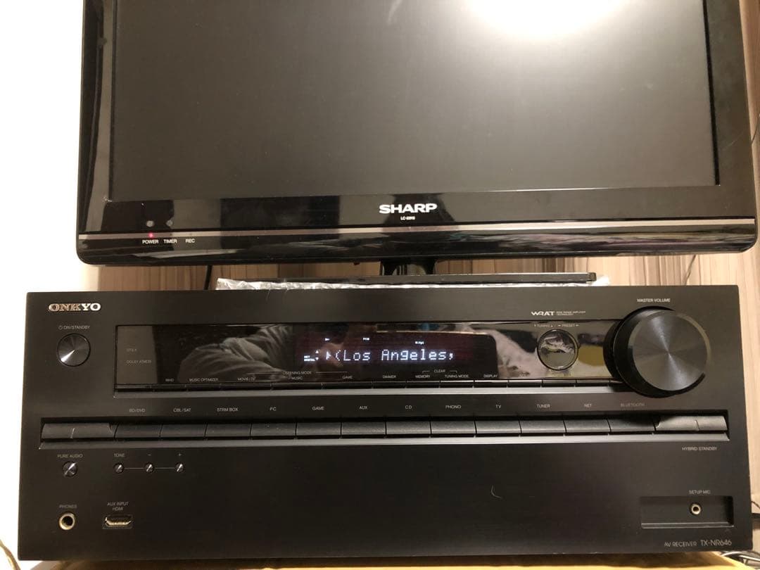 実動品ONKYO7.2chTX-NR646DolbyAtmos対応新品リモコン付