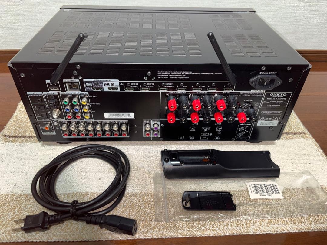 実動品ONKYO7.2chTX-NR646DolbyAtmos対応新品リモコン付