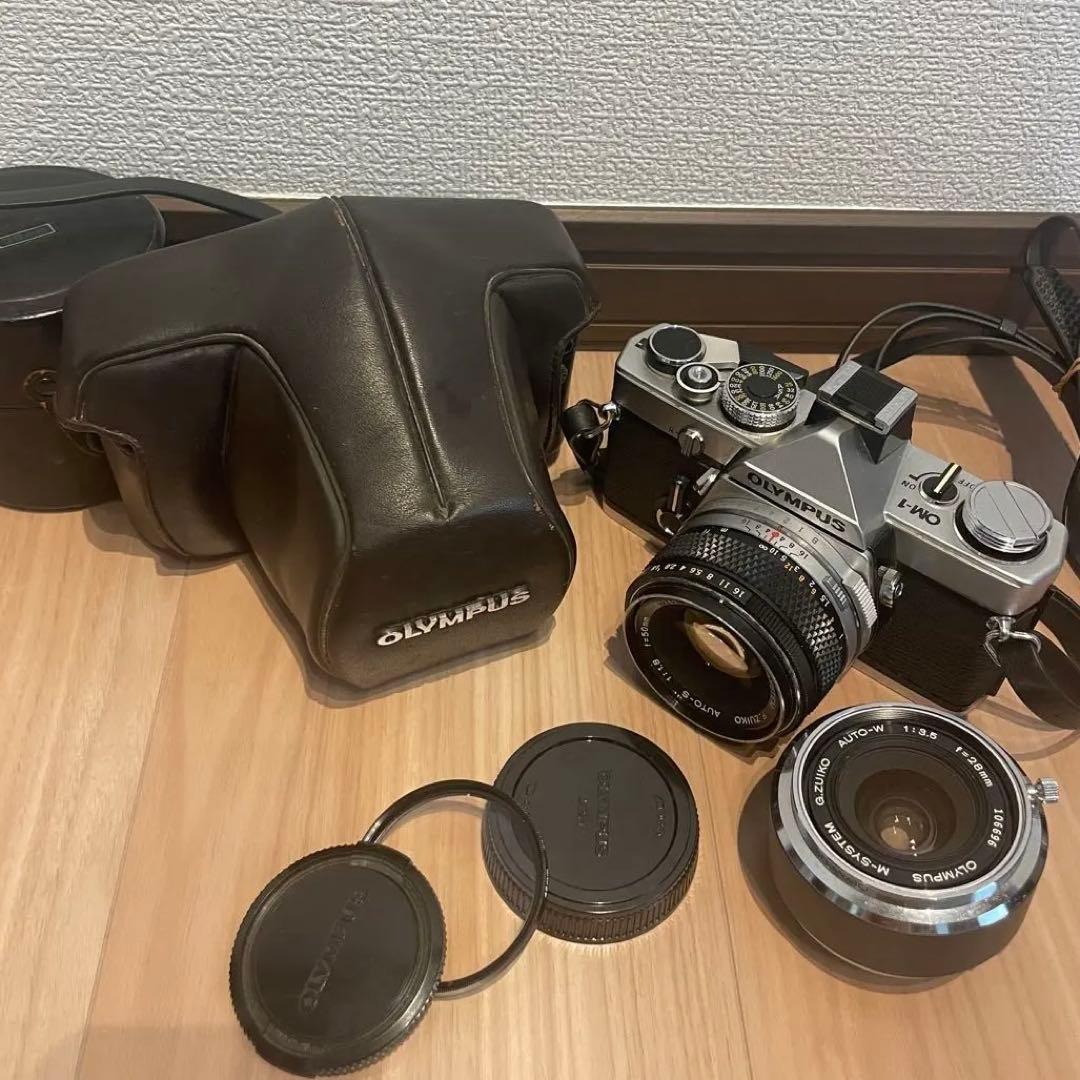 【完動品】OLYMPUS OM-1 50mm f/1.8と28mm f3.5