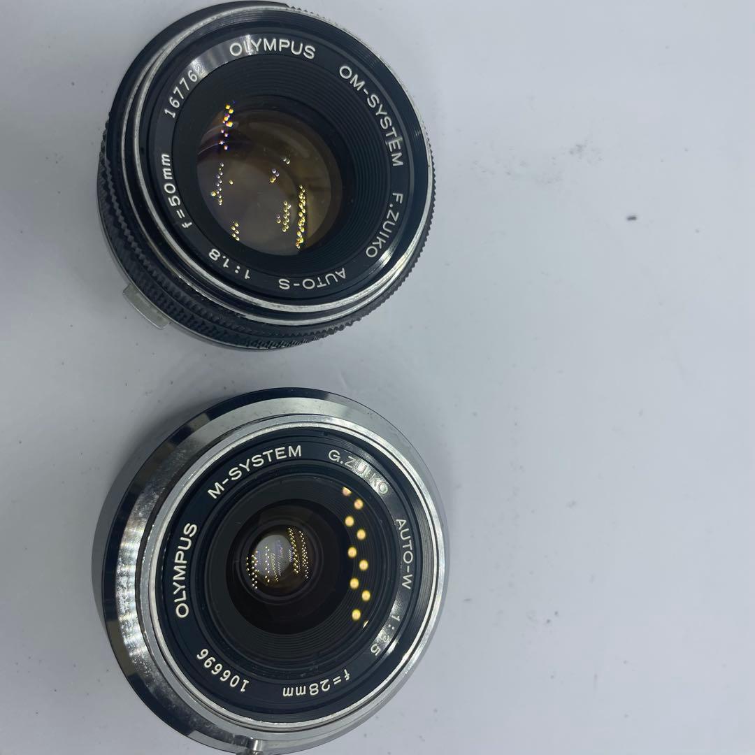 【完動品】OLYMPUS OM-1 50mm f/1.8と28mm f3.5