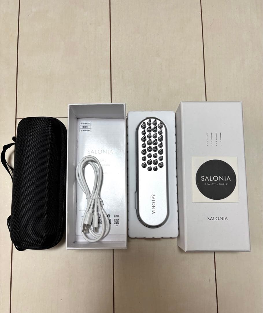【美品】SALONIA サロニア EMS リフトブラシ 専用ケース付き