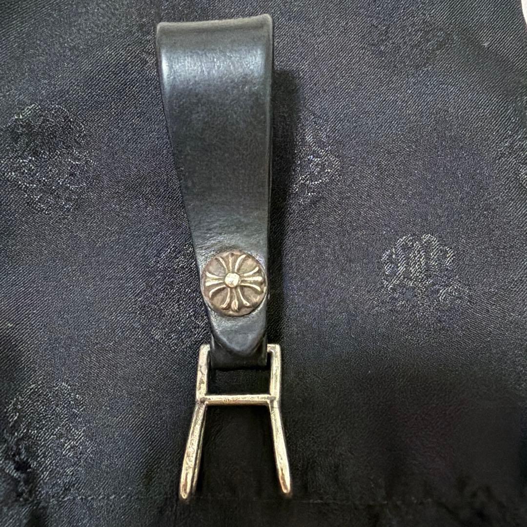 クロムハーツ クロスボール　ボタン　レザーベルトループ