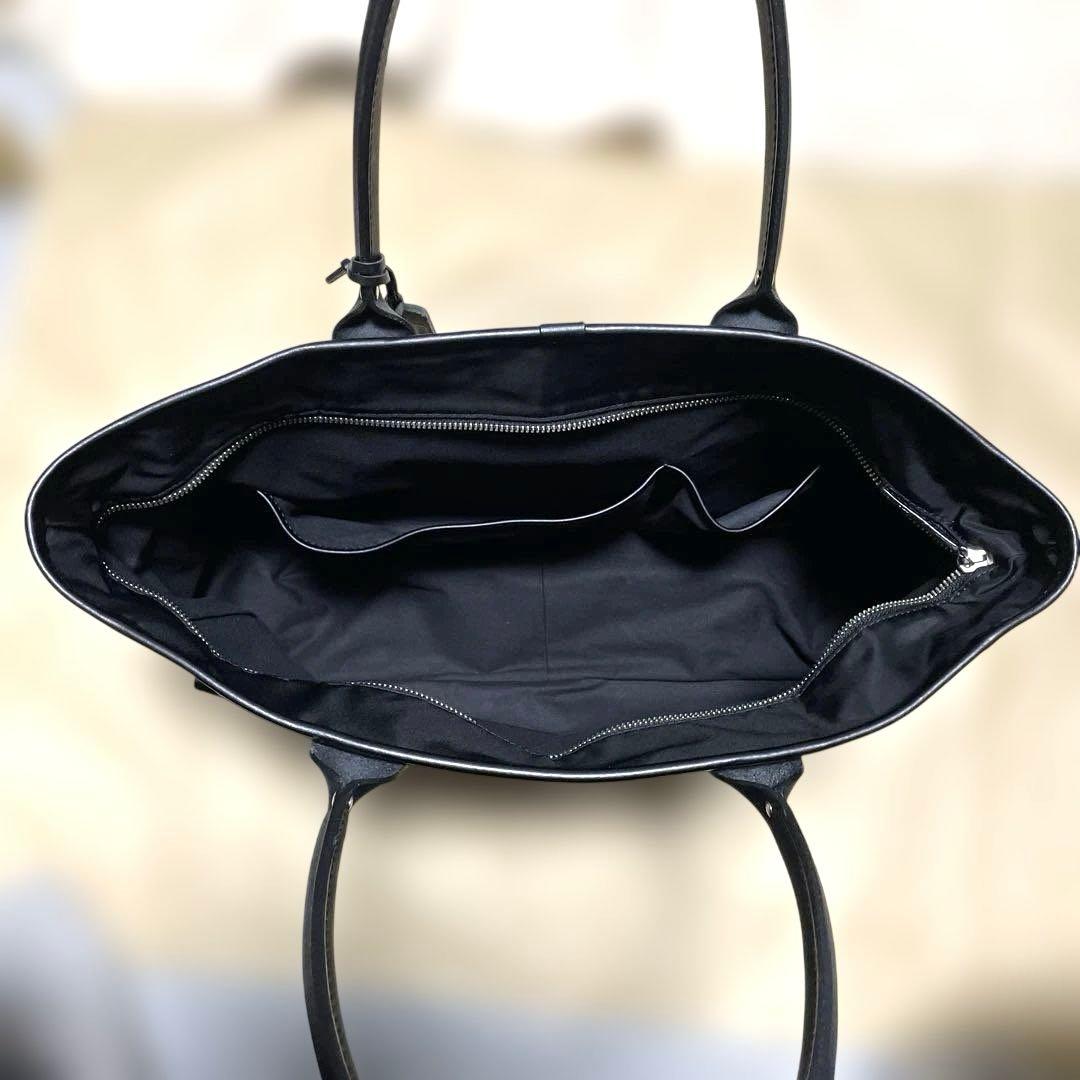 【美品】 フェリージ トートバック ブラック ナイロン&レザー