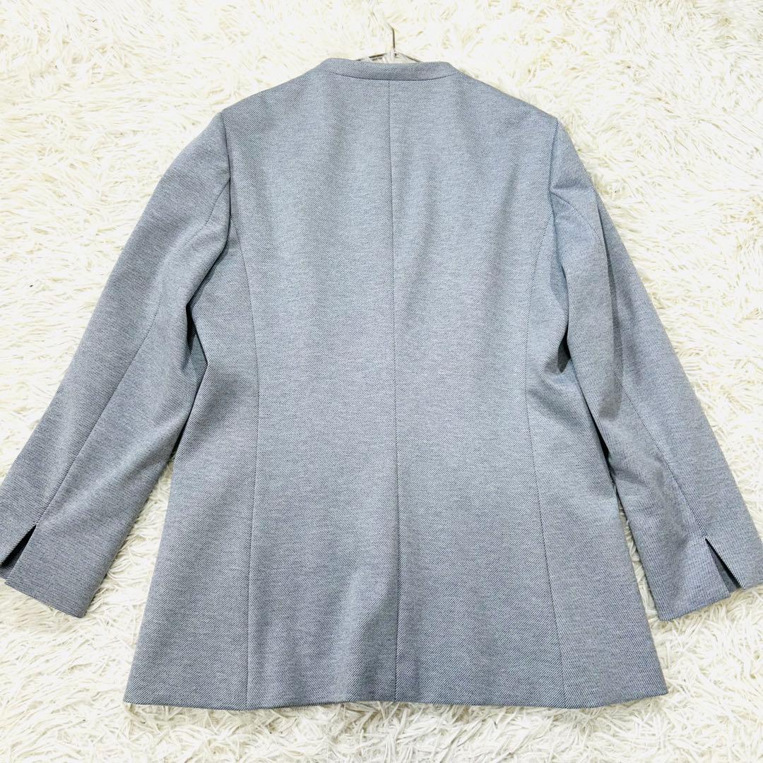 【未使用タグ付☆】AOKI 島田順子 ノーカラー　ワイドパンツ セットアップ　L