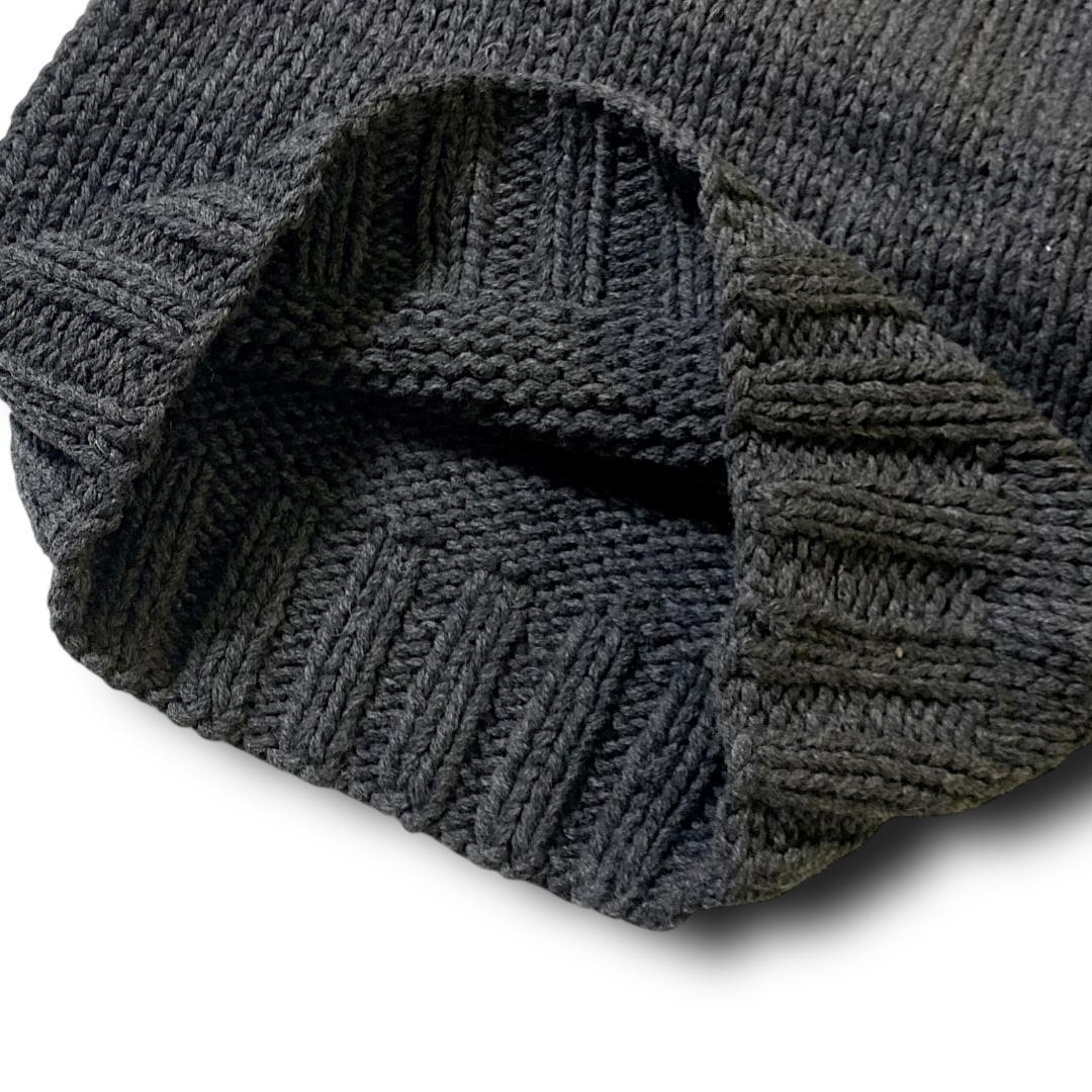 M TMT 毛100％ タートルネック ニット セーター 黒 定価49500円