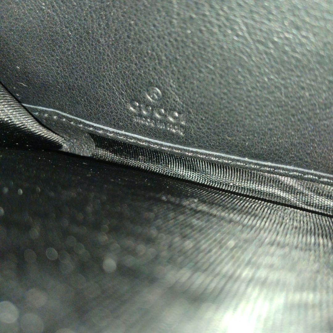 【新品未使用】GUCCI グッチブラックレザー GG長財布 男女兼用ゴールド金具