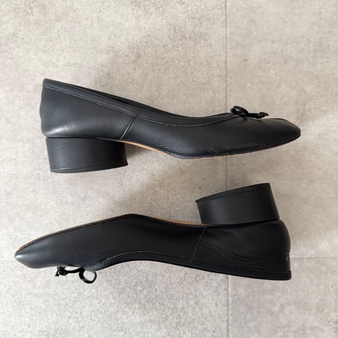 メゾンマルジェラ　TABI　足袋　タビ　パンプス　ヒール　黒　レザー　38
