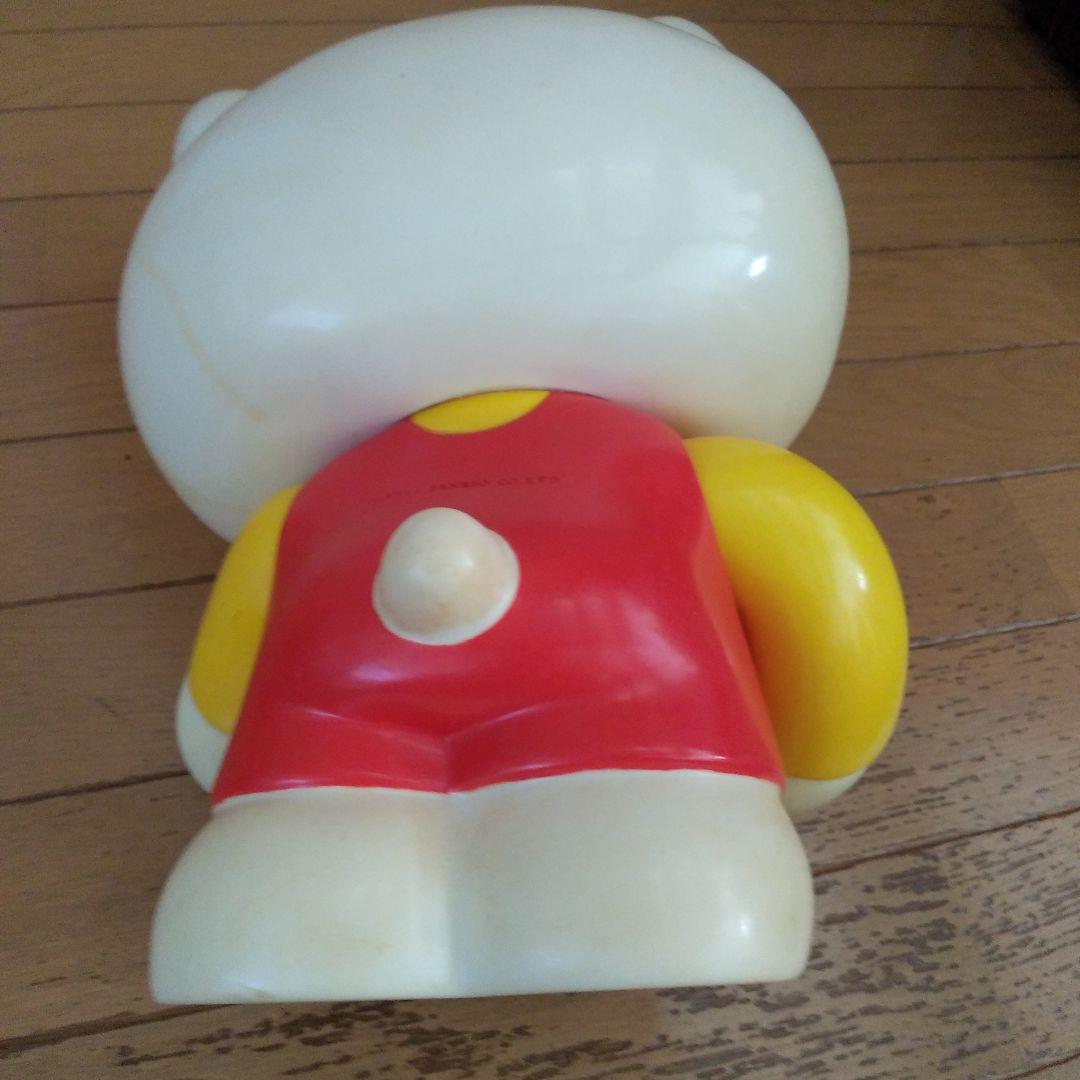 ハローキティ 貯金箱 　赤/黄色　ソフビ　レトロ　特大サイズ　1976