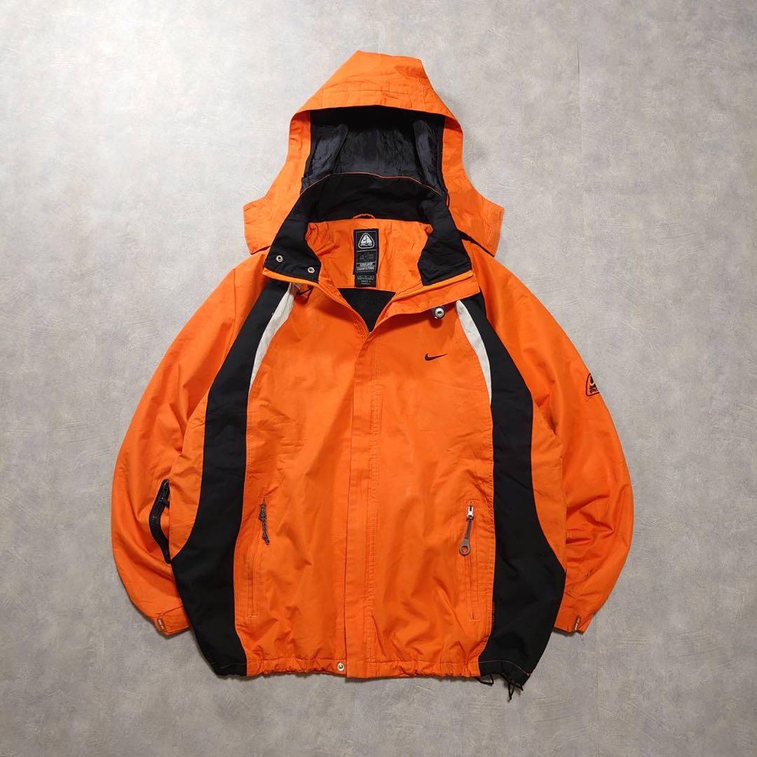 90s古着NIKE ACG マウンテンパーカー切替フードオレンジK137