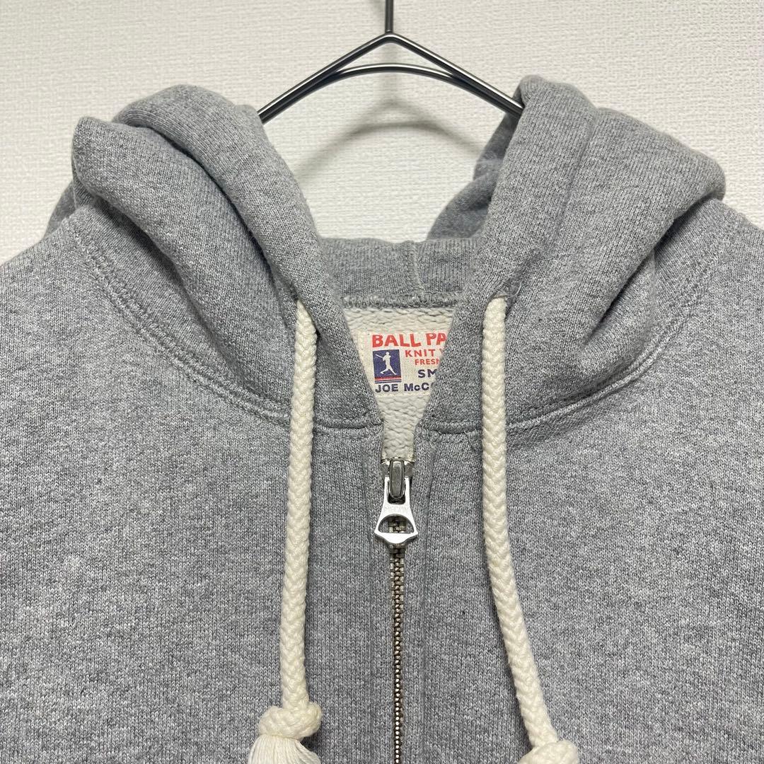 JOE McCOY BALL PARK 裏起毛ジッパーフードパーカー　S