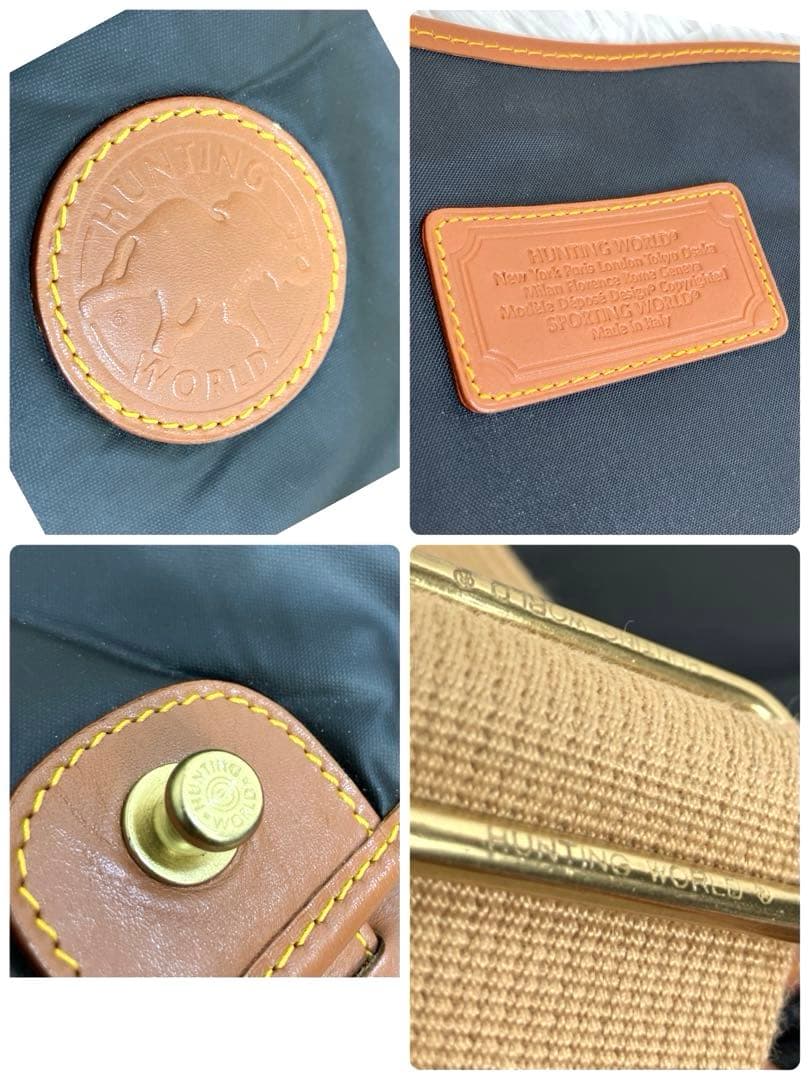 ✨美品 ハンティングワールド バチュークロス ブラック ショルダーバッグ