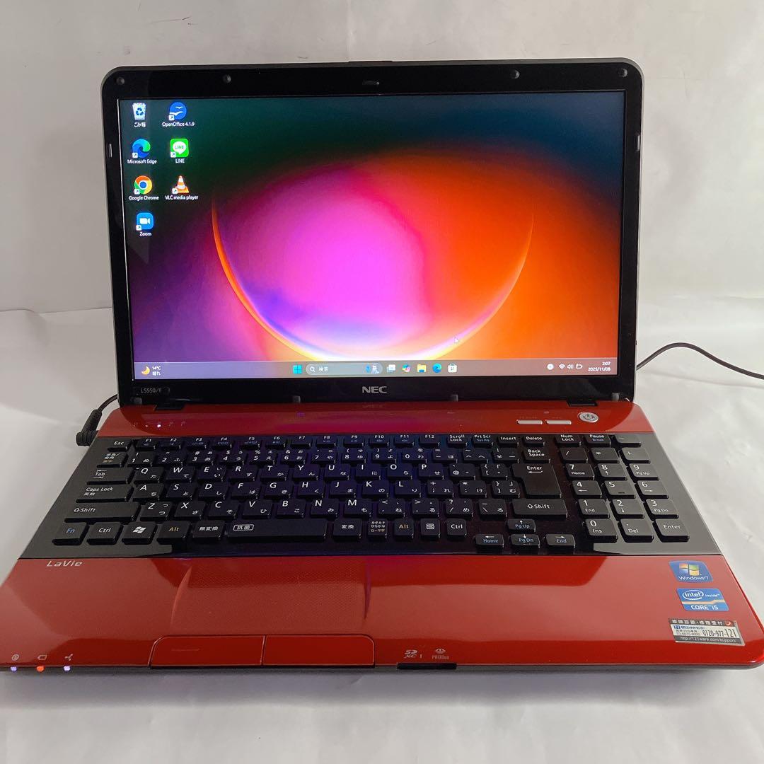 NEC SSD搭載　8GB Win11/Core i5 DVD搭載