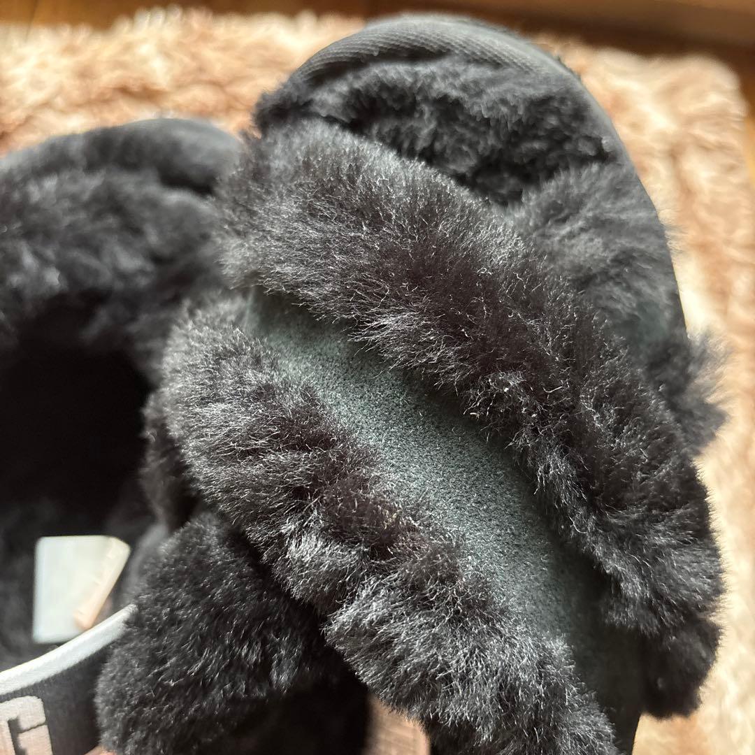 UGG アグ ファーサンダル ディスコ クロス スライド 厚底サンダル 23cm