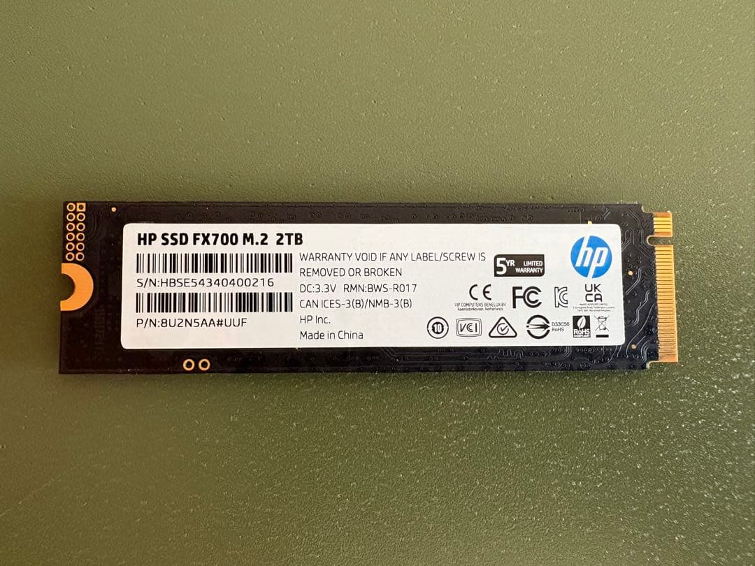 内蔵型SSD HP SSD FX700 2TB M.2 PCIe 4.0