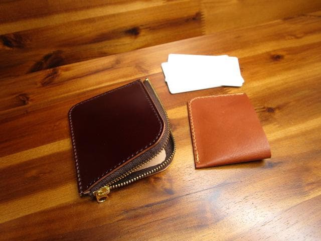 L字ファスナー ミニ財布 レーデルオガワ コードバン キャッシュレス ワイン 革