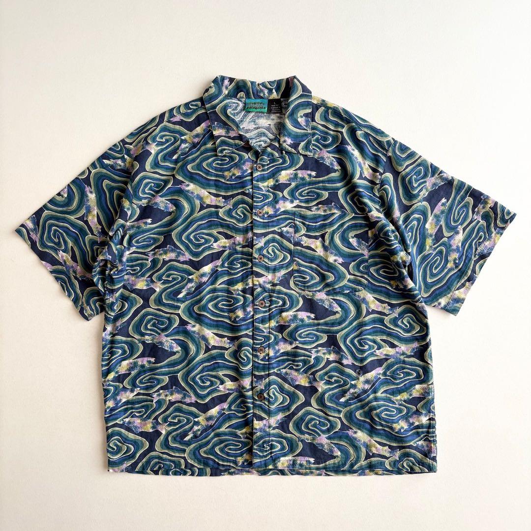 1990s patagonia a/c shirt Java Fish 渦巻き