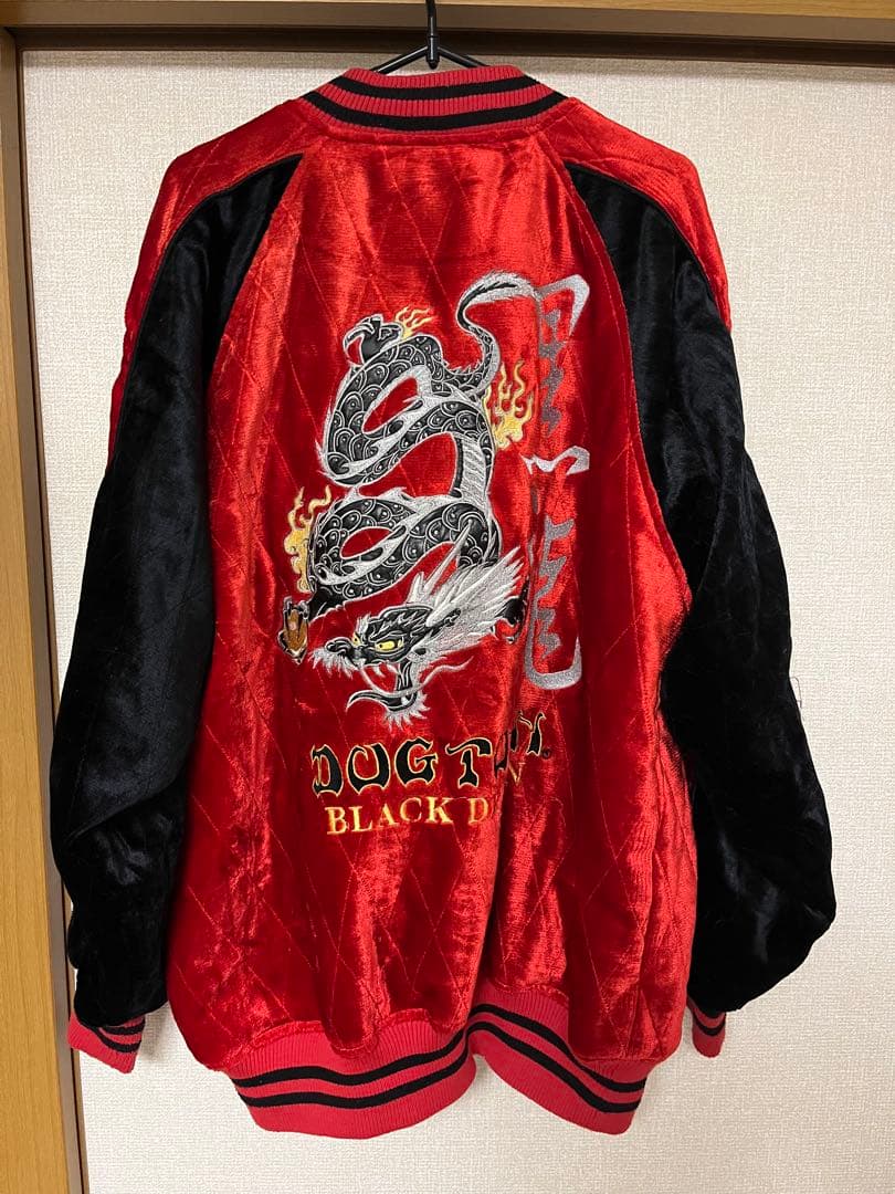 DOG TOWN BLACK DRAGON スカジャン　赤×黒