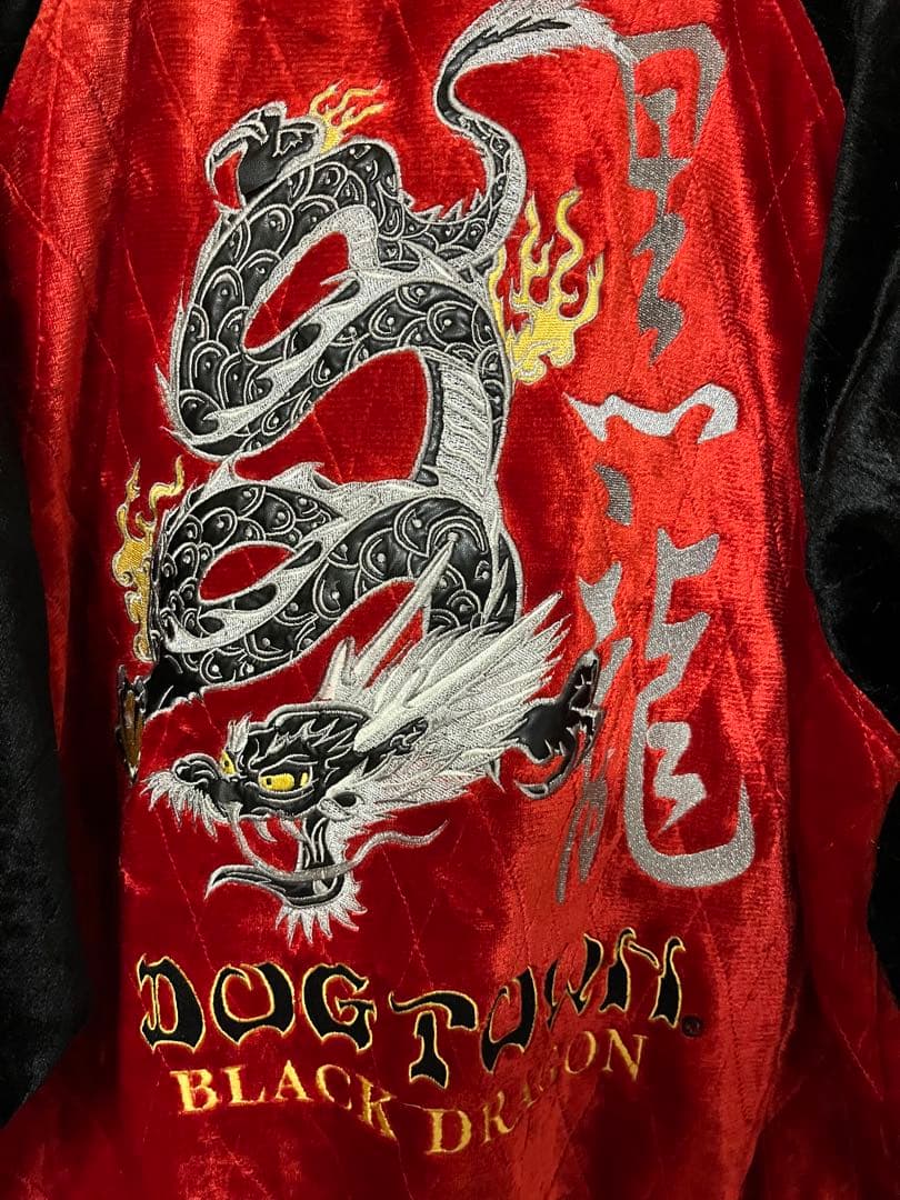 DOG TOWN BLACK DRAGON スカジャン　赤×黒