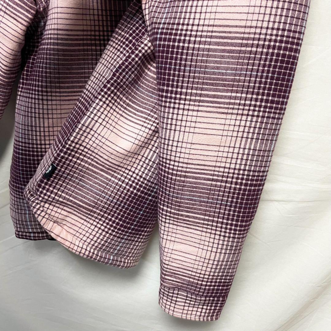 STUSSY フルジップアップジャケット ブルゾン オンブレチェックシャツ S