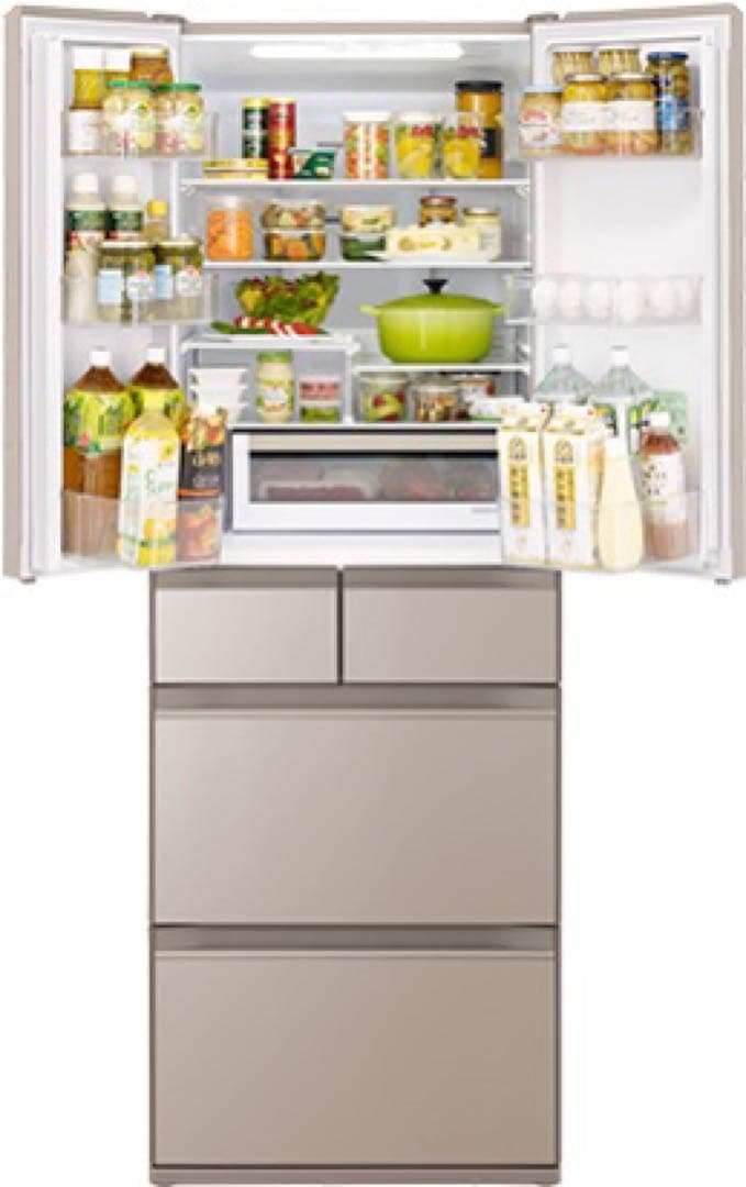 大容量シルバー冷蔵庫 2ドア 冷凍室付き