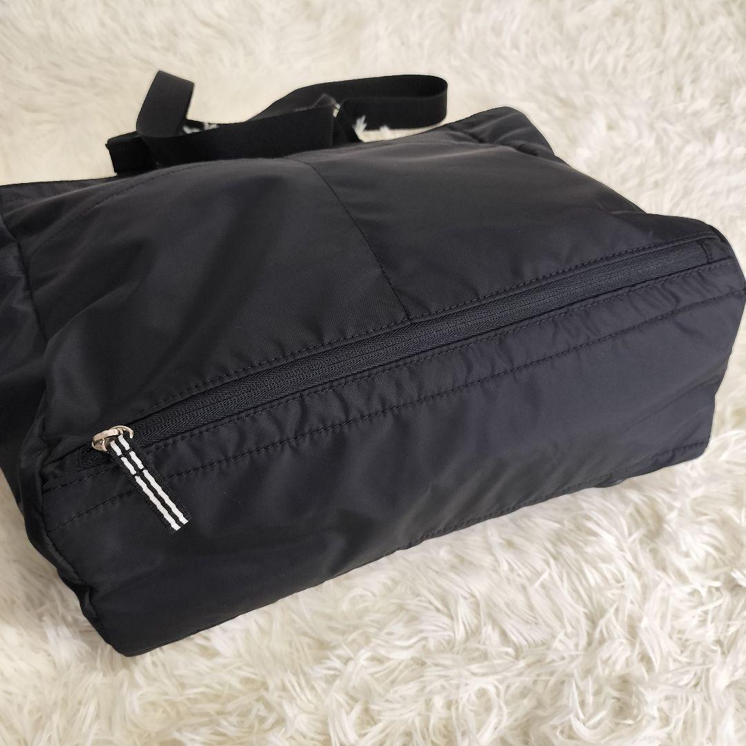 アニエスベー ロゴ ペアレンツバッグ マザーズバッグ 2way リュックブラック